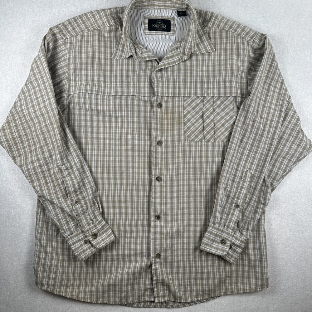RedHead Long Sleeve‎ Button Down Outdoor Fishing Shirt Men's L Vented